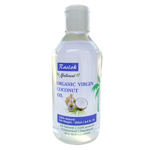 Raslok | 100% Pure Coconut Oil | For All Hair Textures & Skin Types | Ultra Skin Moisturizer & Promotes Healthy Hair Growth | | Free Of Parabens, Silicones, Sulfates