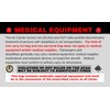 Medical Alert Equipment Luggage Tag - Handle with Care, DOT and ACAA regulations (MELT-112) Quantity (4)