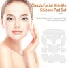 32 Pcs Facial Chest Neck Silicone Pad Reusable Face Forehead Patches Facial Sleeping Mask Cover for Smoothing Facial Chest Neck Forehead Eye Mouth (Clear,Milk White)