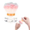 Dust Brush for Acrylic Nails, Pink Rose Soft Brush Nail Soft Kabuki Nail Art Dust Powder Remover Brush Hair Dust Cleaner Brush for Makeup Manicure Tool