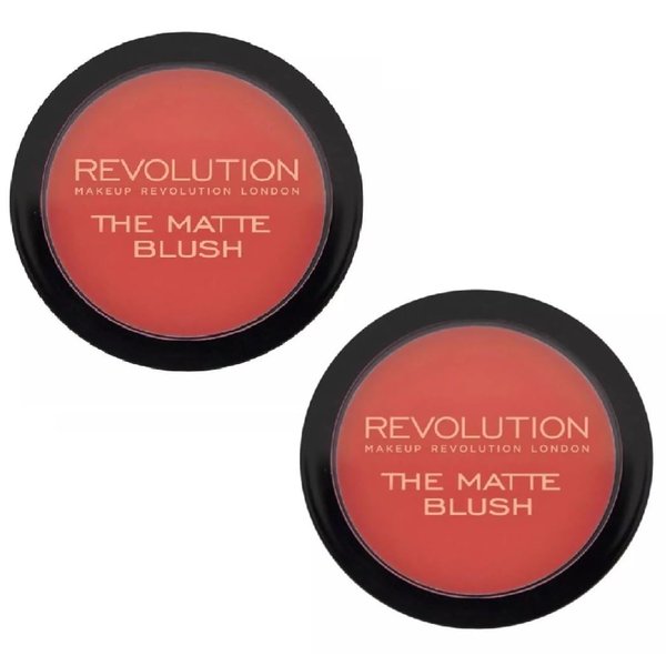 Pack of 2 Makeup Revolution Beauty The Matte Blush, New Rules