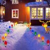 2 Pack C9 Christmas Pathway Lights Outdoor Total 34.8 Ft 20 Lights Waterproof Connectable Walkway Lights for Yard Ground Sidewalk Driveway Christmas Decorations