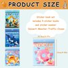 Crafts for Kids Ages 4-8 Sticker Paint Numbers Books for Kids Boys Girls Ocean Vehicles Desserts Monster Stickers Party Favors Road Plane Travel Toy Activity Book Relaxation Christmas Gifts