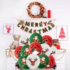 HADCKJA Christmas Balloons Christmas Party Supplies Christmas Red Reindeer White Santa Claus Green Latex Balloon for Christmas Party Decor Christmas Theme Birthday party Decorations 12Pcs