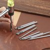 10 Pcs Leather Hole Punch Cutter 0.5mm-3.5mm Hollow Punch Set for Leather Crafting Round Hollow Tools for Watch Bands Belts Canvas Paper Rubber Soft Material Working