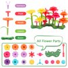 DigHealth Flower Garden Building Toys for Girls, 109 PCS Pretend Garden Toy Playset Gift, DIY Bouquet Stacking Activity, Educational Game for Kids Age 3, 4, 5, 6 Year Old