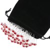 eBoot 40 Pack Crystal Hair Pins Rose Flower Rhinestone Hair Clips for Bridal Wedding Women Hair Jewelry Accessories, with Storage Bag (Red)