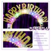Acenail Light Up Happy Birthday Headband LED Birthday Crown Glowing Birthday Hair Hoop Birthday Party Props Decorations Birthday Gifts Birthday Hair Accessories for Women Girls (A)