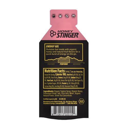 Honey Stinger Energy Gel, Strawberry Kiwi, 1.1 Ounce (Pack of 24)