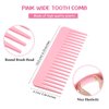 Doll Hair Care Set, Doll Hairbrush Wig Wire Brush, Wide Tooth Comb, 50 Piece Nylon Hair Ties, Hair Styling Doll Accessories Doll Supplies for Dolls (Light Pink)