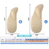 Dr. Foot's Arch Support Shoe Inserts for Flat Feet, Plantar Fasciitis, Adhesive Heel Cushion for Relieve Pain for Women & Men (Small, Beige)