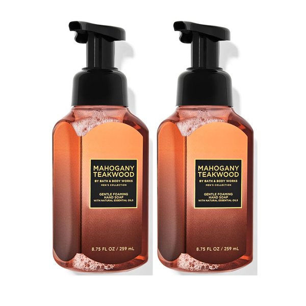Bath and Body Works Gentle Foaming Hand Soap 8.75 Ounce 2-Pack (Mahogany Teakwoods)
