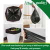 Hommaly 2.6 Gallon 200 pcs Small Black Trash Bags, Strong 2.5 Gallon Garbage Bags, Bathroom Trash Can Bin Liners, Mini Plastic Bags for Office, Waste Basket Liner, Fit 6-10 Liters, 2-2.6 Gal-Black