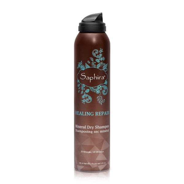 Saphira Mineral Dry Shampoo, Healing Formula, Repairs Dry and Damaged Hair, Absorbs Oil and Keeps Hair Healthy Without Any Residue, Sulfate-Free, Paraben-Free, 3.25 Ounce