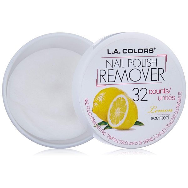 L.A. Colors Nail Polish Remover Pads, Lemon Scent, 1 Ounce