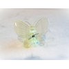 Generic Set of two small clear butterfly dragonfly hair claw clips (Primary color: Peach)