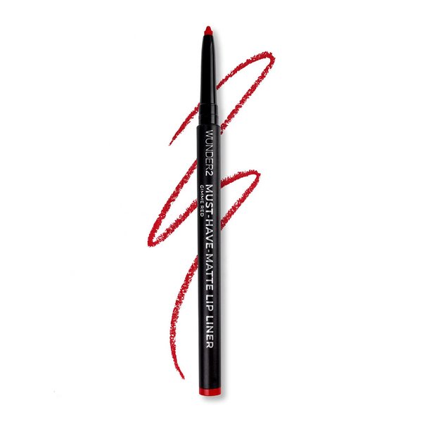 Wunder2 MUST-HAVE-MATTE LIP LINER Long Lasting Twist Up Matte Lipliner, Gimme Red