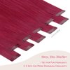 WENNALIFE Tape in Hair Extensions Human Hair Burgundy Red Tape in Extensions, 10pcs 30g 20 inch Remy Invisible Tape Ins Straight Colored Soft Real Human Hair Tape in Extensions Refill Set Extensions