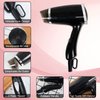 Folding Hair Dryer Compact Blow Dryer Portable Professional Hair Dryer Negative Ionic Low Noise Hair Dryer 3 Heat Settings Lightweight Mini 8x7inch Hair Dryer for Men and Women
