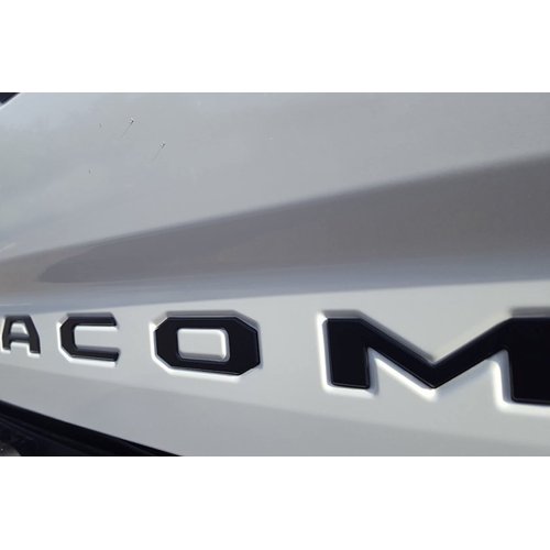 EyeCatcher Tailgate Insert Letters Compatible with 2016-2023 Tacoma (Satin Black)