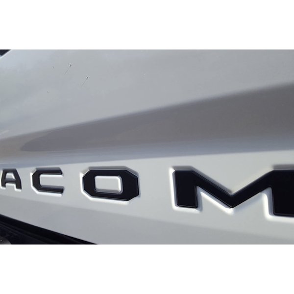 EyeCatcher Tailgate Insert Letters Compatible with 2016-2023 Tacoma (Satin Black)