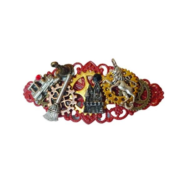 Boy Wizard Hair Clip Magical Castle School Barrette