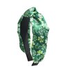 Totelux St Patricks Day Headband for Women Shamrock Knotted Headband Wide Hair Band Green Clover Hair Accessories Irish Festive Costume Celebration Parade Party Supplies