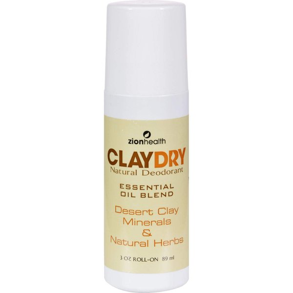 Zion Health Clay Dry Natural Deodorant, 3 Ounce