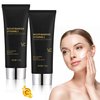 Mrryiio Niacinamide Vitamin C Black Tube Skin Cream,Niacinamide Vitamin C Plain Face Cream,Multifunctional Smooth Hydrating Makeup Cream,Five Vitamin C Moisturizing Cream(2PCS)