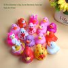 Valentine's Day Rubber Ducks Pink Valentine Heart Ducks Assorted Rubber Duck in Bulk for Jeep Ducking Bath Toys Valentines Day Christmas Party Favors Supplies Decoration