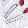 Aeyistry 2 Pieces Metal U Shaped Hair Pin Fork Sticks,Hair Comb Updo Chignon Pin for Women Girls Hairstyle Accessories,Gold and Sliver