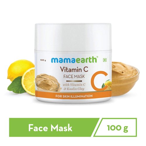 MAMAEARTH Vitamin C Face Mask With Vitamin C & Kaolin Clay for Skin Illumination - 100 g