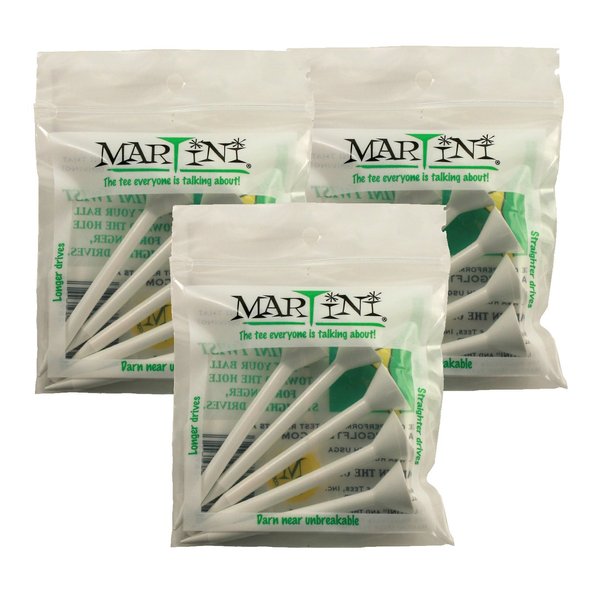 Martini Golf Tees White 5-pack (3 Count)