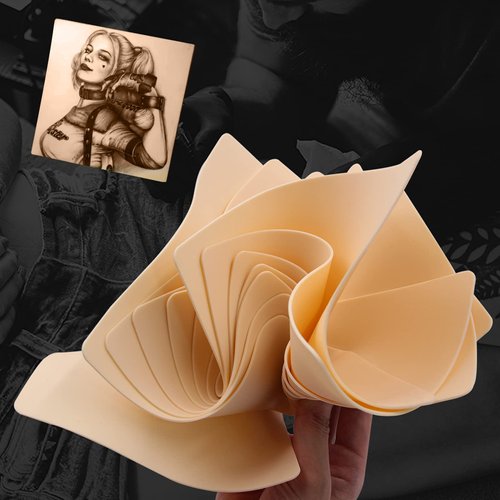 Tattoo Practice Skin - Jconly 20 Sheets 8×6 Double Sides Fake Tattoo Skin, Microblading Eyebrows or lips to practice skin,for Beginners and Experienced Tattoo Artists, Microblading Tattoo Supplies…