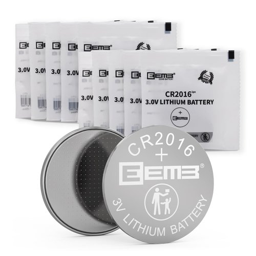 EEMB 10 Pack CR2016 Battery 3V Lithium Battery Button Coin Cell Batteries 2016 Battery ECR2016 DL2016 LM2016 for Watches, Calculators, Garage Door Openers, Toys, LED Lights
