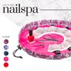 Lay-n-Go Nail Spa Drawstring Cosmetic Acrylic Nail Polish Holder, Organizer & Toiletry Bag for Travel, and Daily Use with a Durable Patented Design, 18 inch, Pretty In Paisley (Pink Pattern)