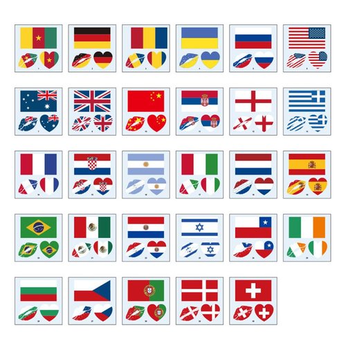 Balacoo 116pcs Flag Stickers Patriotic Temporary 4th of July Party Supplies Stickers for Kids Bulk Independence Day Stickers USA The Face Chinese Flag Child Transfer Stickers, S1203A41F5G