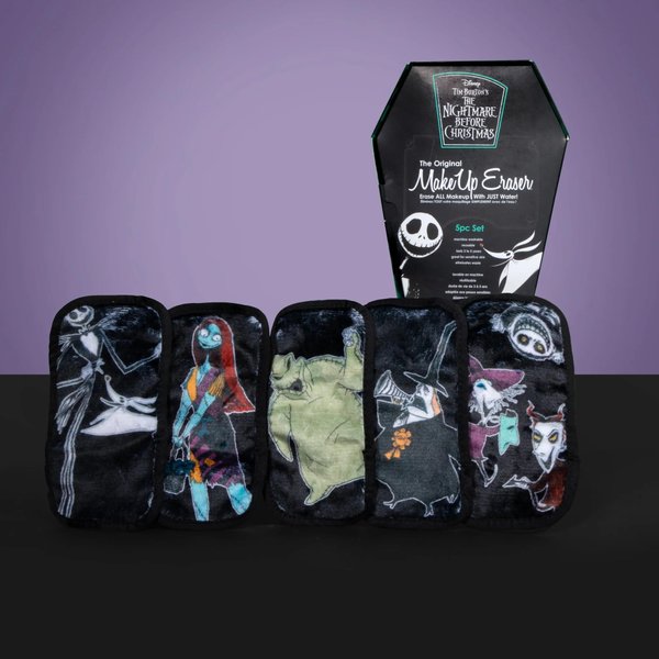 The Original MakeUp Eraser Mini PRO 5pk, Erase All Makeup With Just Water, Including Waterproof Mascara, Eyeliner, Foundation, Lipstick, Sunscreen, and More! (Nightmare Before Christmas), 5ct.