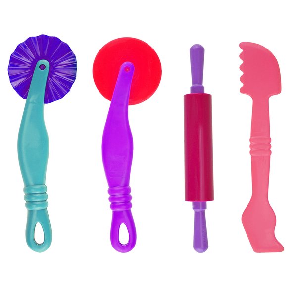Kare & Kind® Set of 19pcs Smart Dough Tools Kit with Models and Molds (Animals, Flowers, Tractor, People)