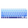 ProElife Ultra Thin Silicone Keyboard Cover Skin for MacBook Air 13 Inch 2021 2020 with Touch ID (MODLE A2179 and A2337 Apple M1 Chip, US Layout) Keyboard Accessories Protector (Ombre Blue)