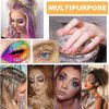 MAEPEOR Chunky Face Body Glitter Gel 19 Colors Mermaid Sequins Holographic Body Glitter Gel Long-Lasting Festival Makeup Glitter Paint for Face Body Hair Nails (30g, 010 Black)