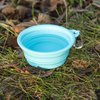 Made Easy Kit Portable Collapsible Dog Bowl for Water or Food Great Pet Travel Bowl in Multiple Sizes (Standard - 12oz, Teal)