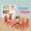 Dollhouse Furniture Set for Kids Toys Miniature Doll House Accessories Pretend Play Toys for Boys Girls & Toddlers Age 3+ with The Dining Room