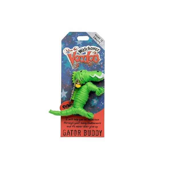 Watchover Voodoo - String Voodoo Doll Keychain – Novelty Voodoo Doll for Bag, Luggage or Car Mirror - Gator Buddy Voodoo Keychain, 5 inches