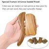 yueton 2PCS Sandalwood Scraping Board Wooden Gua Sha Board Gua Sha Facial Body Massage Tool for Face and Body Treatment, Relieve Tensions and Reduce Puffiness