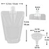 Alltoyable Portable drink bag, translucent frosted design, reusable, leak-proof, food-grade material does not contain BPA, suitable for outdoor,concerts, cruises (8OZ*15Pcs+16OZ*15Pcs+3 funnels)