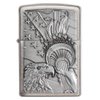 Zippo Patriotic Eagle Brushed Chrome Emblem Pocket Lighter