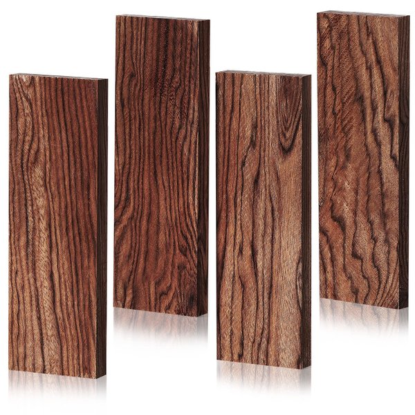 4 Pieces Ironwood Knife Handle Material Natural Wood Knife Handle Scales Knife Scales for DIY Crafts (4.72 x 1.57 x 0.39 Inch)