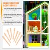 Toyvian Miniature Wooden Furniture Table Legs: 6pcs Dollhouse Mini Furniture Dining Table Legs Fairy Garden Furniture Ornaments Dollhouse Accessories