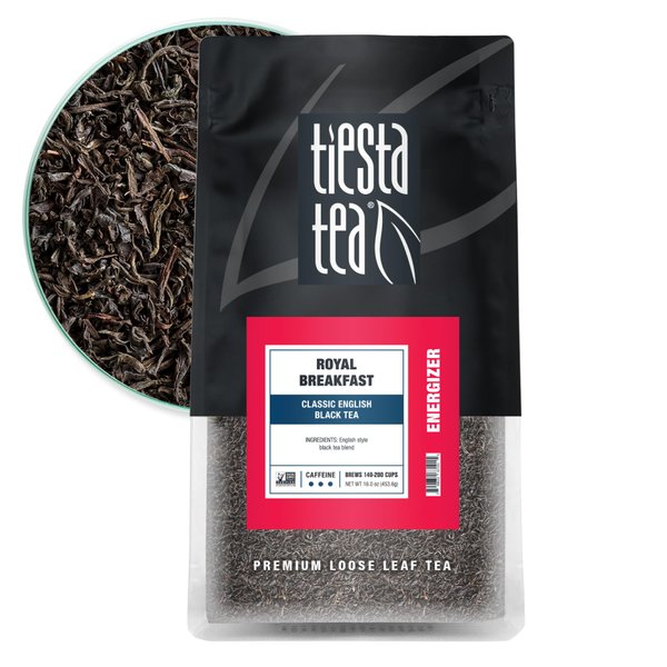 Tiesta Tea - Royal Breakfast, Classic English Black Tea, Premium Loose Leaf Tea Blends, High Caffeine Hot & Iced Tea, Brews up to 200 Cups - 16oz Resealable Bulk Pouch